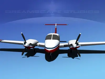 Piper PA-44-180T Turbo Seminole V03 3D model