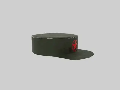 Military hat old  Low-poly 3D model