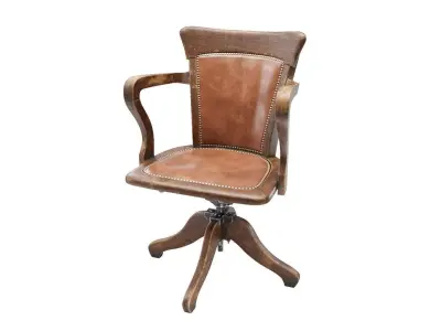 Antique desk chair 3D model