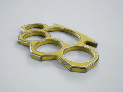 Brass Knuckles PBR Game Ready Low-poly 3D model
