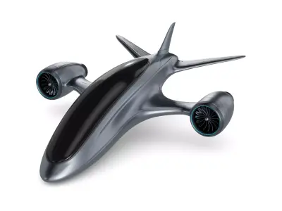 Electric Hybrid Aircraft 3D model purchase
