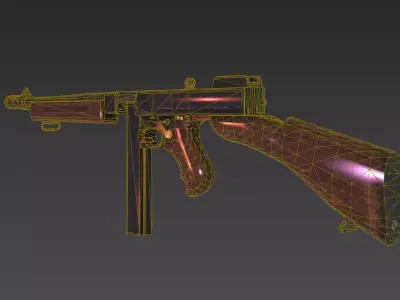 Thompson M1928 - CXC Low-poly 3D model