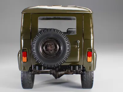 UAZ 3151 Civil Low-poly 3D model