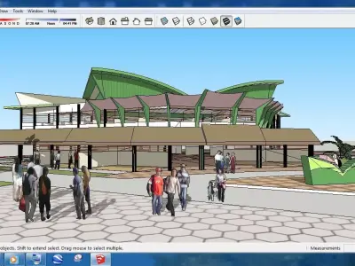 Sketchup Office building OFF4 Free 3D model