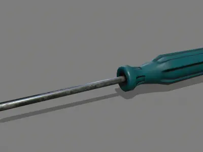 screwdriver Low-poly 3D model 18