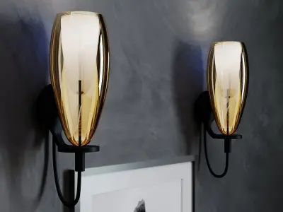 Flute Wall lamp 3D model