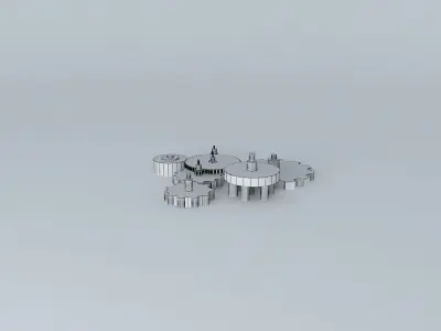 Seven Wheels 3D model