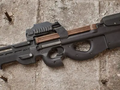 P90 Tactical SMG Low-poly 3D model