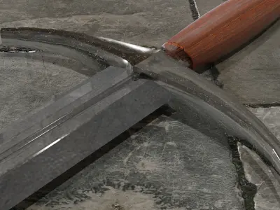 Sword in brick wall 3D model