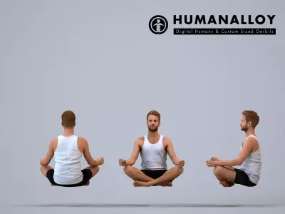 Basics0546 - A set containing 5 models of male and female 3D model