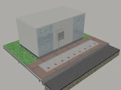 Electrical distribution station 2 Free 3D model