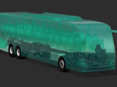 Bus X-ray 3D model