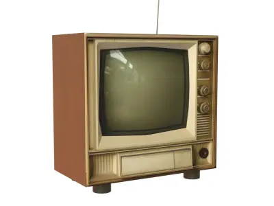 Antique TV Old Television Low-poly 3D model