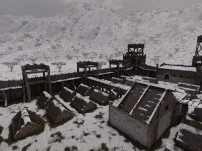Medieval Castle 3D model 16