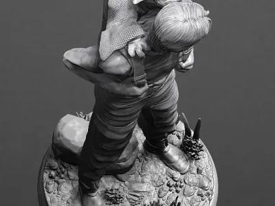 Luke Skywalker Training 3D model