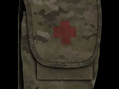 Paraclete Custom Rigger Medical GP Pouch Low-poly 3D model