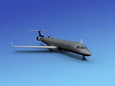 Bombardier CRJ700 United Express 3D model