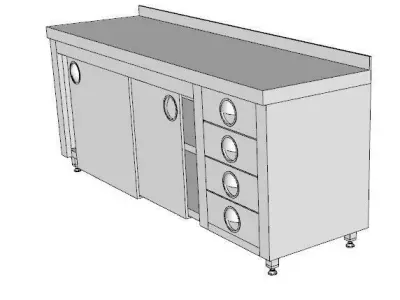 cupboard with drawers 3D model