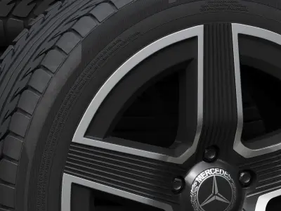 Mercedes wheels 3D model by zifir3d - Textured