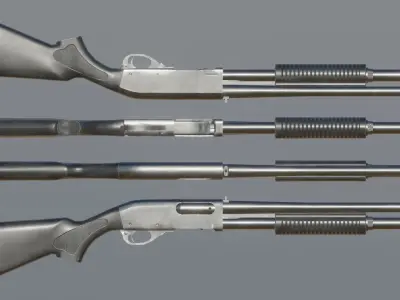 Remington Model 870 Free low-poly 3D model purchase