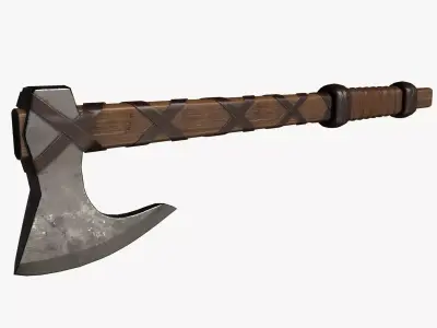 Viking battle axe Low-poly 3D model purchase