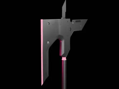 Sci Fi Battle Axe Free 3D model