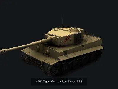 WW2 Tiger I German Tank PackPBR