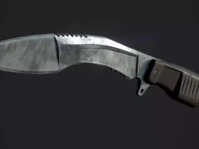 Blade knife Low-poly 3D model