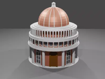 Library Building Free low-poly 3D model