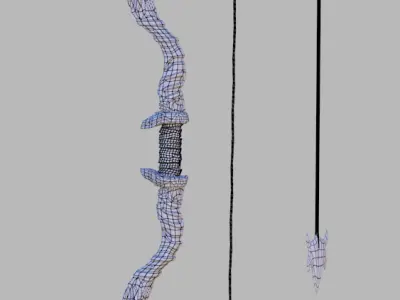 Fantasy bow 3D model