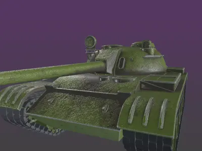 T-55 Tank 3D Model Free low-poly 3D model