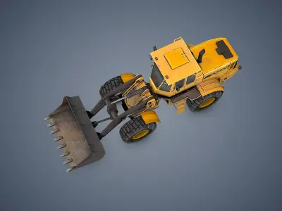 Wheel Loader Low-poly 3D model by 3dmodelreactor - Low-poly