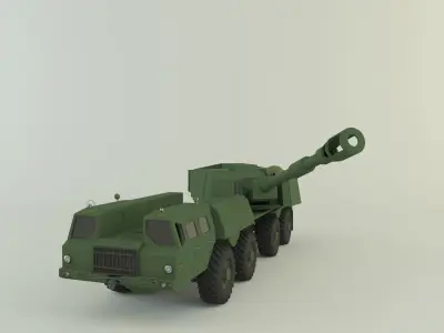 Russian Defense Gun A-222 3D model