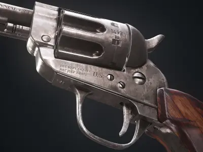 Colt Single Action Army Low-poly 3D model purchase