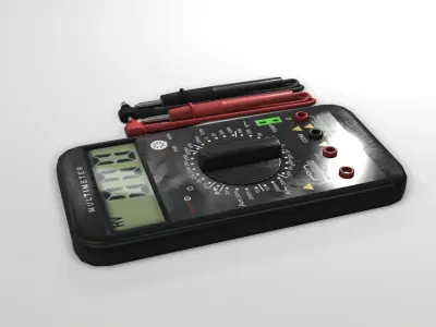 Multimeter digital Low-poly 3D model purchase