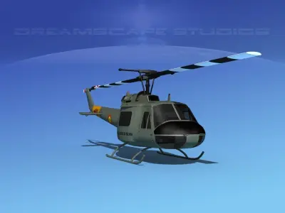 Bell UH-1B Iroquois Bolivian Army 3D model