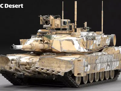 M1A2 SEP v2 Abrams Remake With 11 Camo and Mine Trawl  3D model