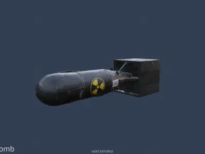 Atomic bomb Low-poly 3D model