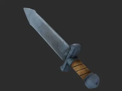 Stylized Lowpoly Fantasy Sword 1 Low-poly 3D model