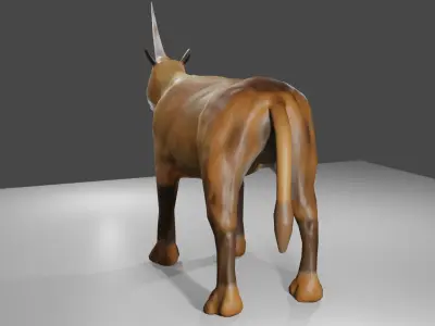 Elasmotherium unicorns are real Low-poly 3D model