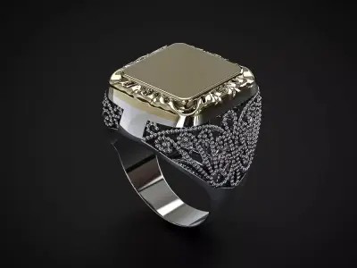 MEN S VINTAGE RING Printable Model 3D print model