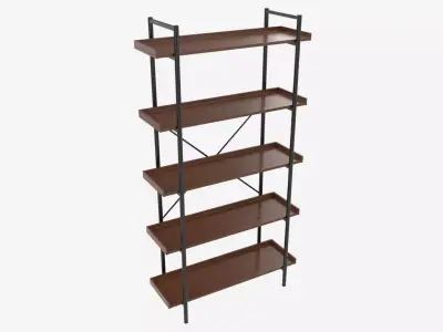 Industrial Bookcase Shelf Walker Edison 3D model