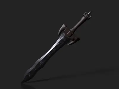 Demon Sword Free low-poly 3D model