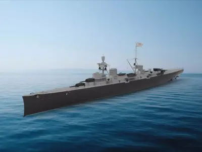 Trento-class cruiser 3D model