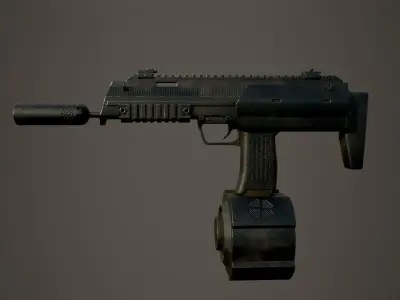 MP7 sub machine gun 3D model