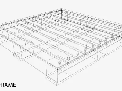 Pallet - Two Way Block 3D model