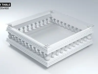 ANTIQUE TRUNK TABLE 3D model