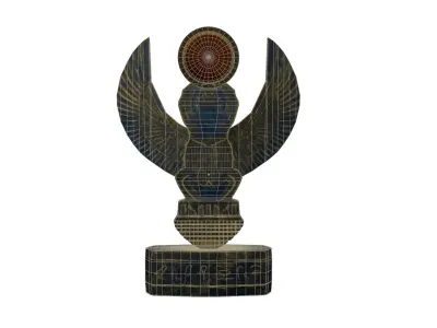 Scarab Statue Low-poly 3D model