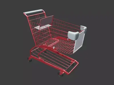 Shopping Cart Low-poly 3D model purchase