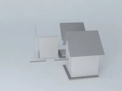 Birdhouse house with bird in it Free 3D model